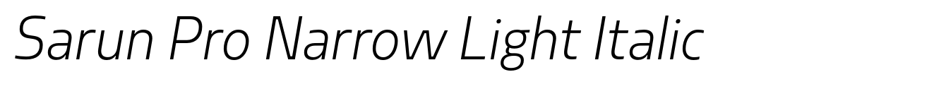 Sarun Pro Narrow Light Italic image